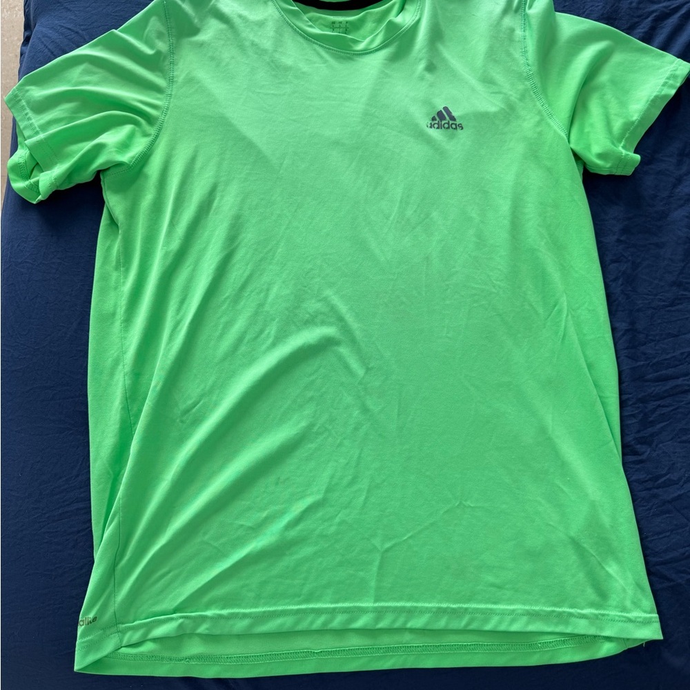 Adidas Lime Green Athletic Shirt with Logo